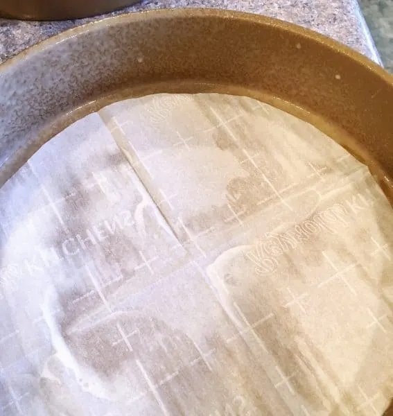 Baking pans lined with parchment paper