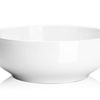 (2 Packs) DOWAN 2-1/2 Quart Porcelain Serving Bowls - Salad/Pasta Bowl Set, White, Stackable