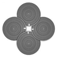 zanmini Silicone Trivets for Hot Dishes, 4pcs Hot Pads for Countertops, Flexible Gray Hot Pad Trivet, Pot Holders, Spoon Rest, Jar Opener Easy Clean & Dishwasher Safe