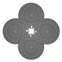 zanmini Silicone Trivets for Hot Dishes, 4pcs Hot Pads for Countertops, Flexible Gray Hot Pad Trivet, Pot Holders, Spoon Rest, Jar Opener Easy Clean & Dishwasher Safe