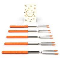 M KITCHEN WORLD Marshmallow Roasting Sticks | Telescopic Smores Skewers Hot Dog Extending Stainless Steel Fork | Extra Long 3.75 FT-45’’ | Set of 5 | Fire Pit, Camping, Campfire, Bonfire Kids