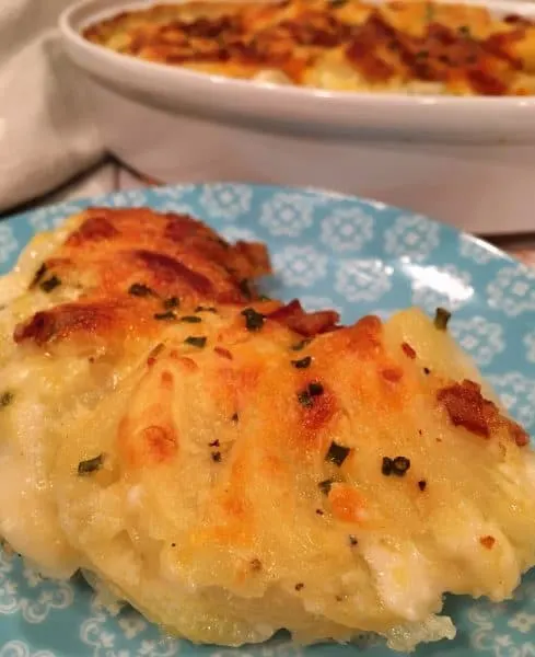 Serving of Scalloped potatoes
