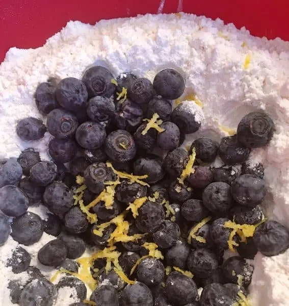 Blueberries and Lemon added to mix