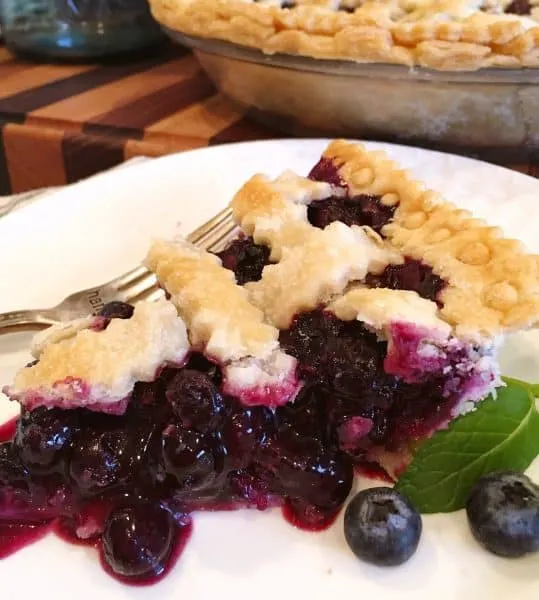 slice of blueberry pie