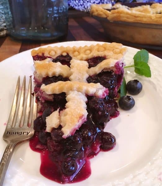 slice of blueberry pie