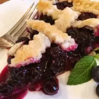 slice of blueberry pie