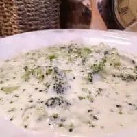 Close up Cream of Broccoli Soup