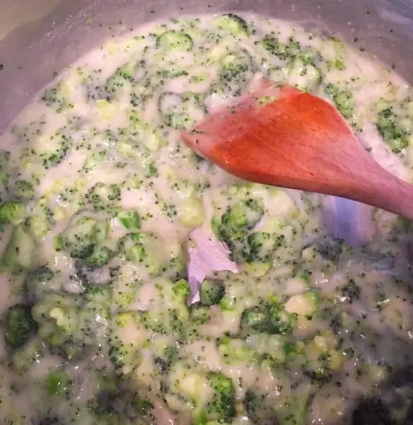 Thickening cream of broccoli soup