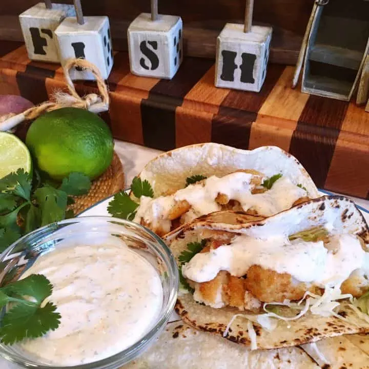 Easy Fish Tacos with Amazing Taco Sauce