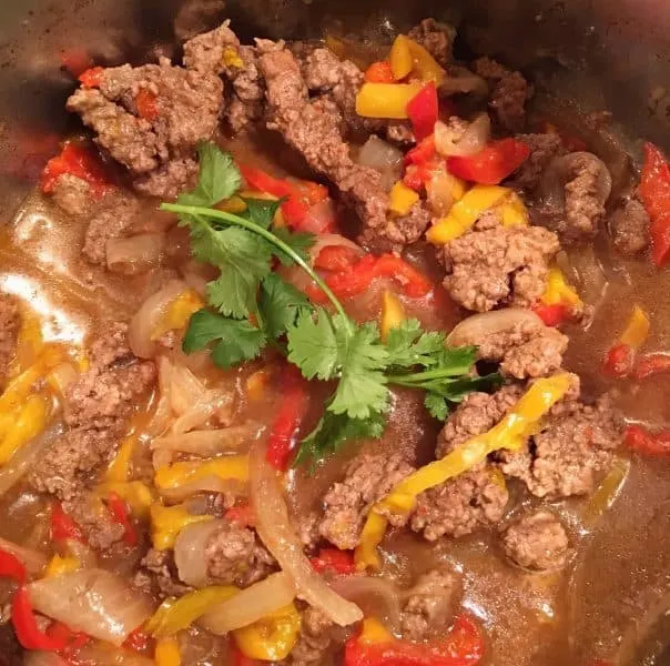 Beef Fajitas cooked in the instant pot