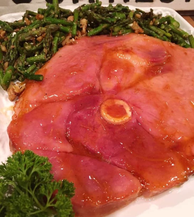 Ham steak deals on grill