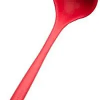 StarPack Basics XL Silicone Ladle Spoon (13.5"), High Heat Resistant to 480°F, Hygienic One Piece Design, Large Non Stick Soup Ladle (Cherry Red)