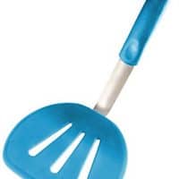 StarPack Premium Flexible Wide Silicone Turner Spatula - High Heat Resistant to 600°F, Hygienic One Piece Design, Non Stick Rubber Kitchen Utensil for Fish, Eggs, Pancakes, Cookies & more(Teal Blue)