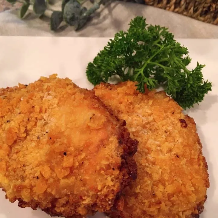 Two Oven Fried Pork Chops