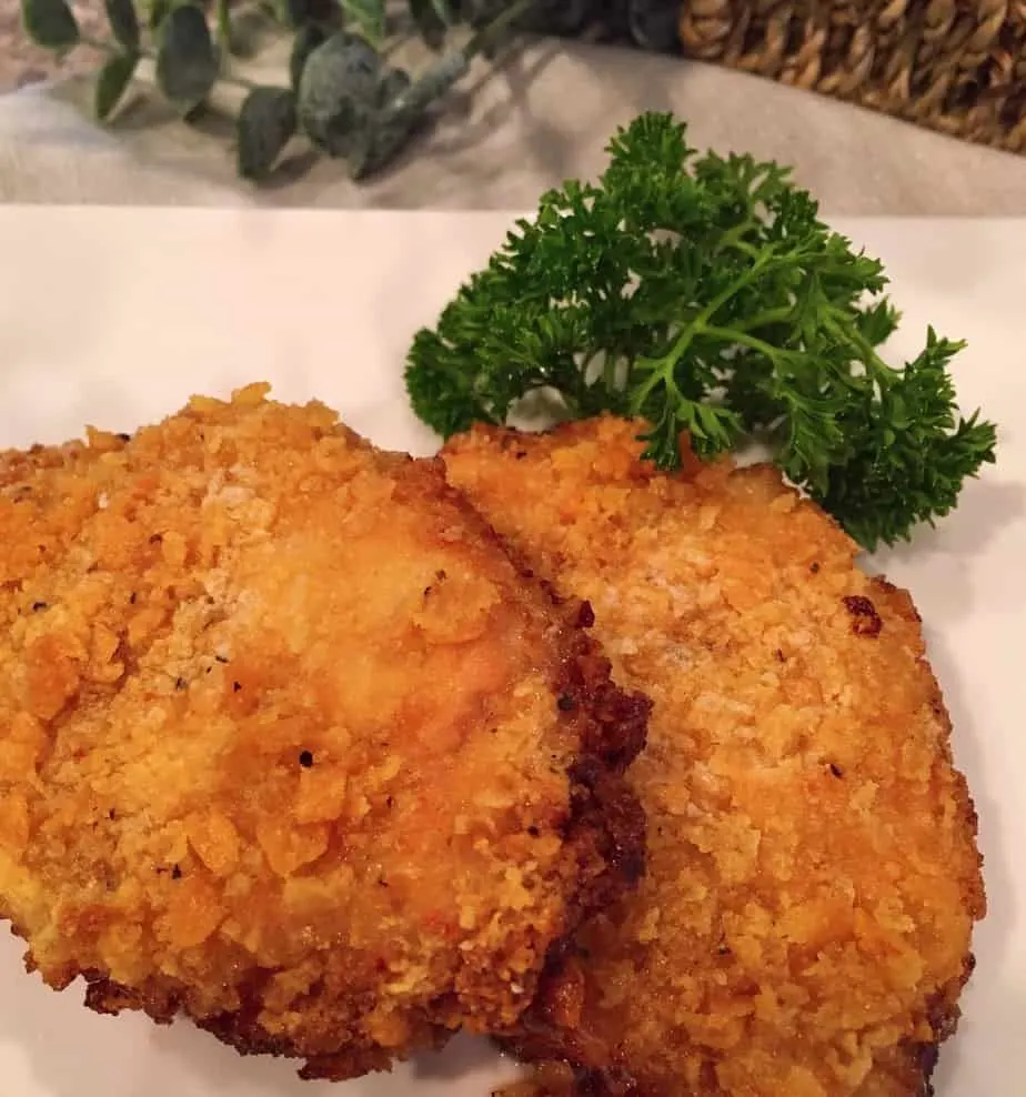 Two Oven Fried Pork Chops