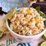 Bowl full of Mexican Seafood Pasta Salad