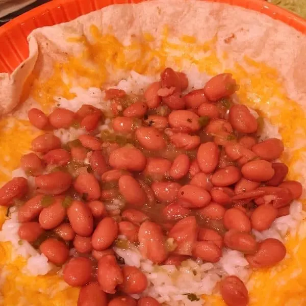 Layer of Seasoned Pinto Beans
