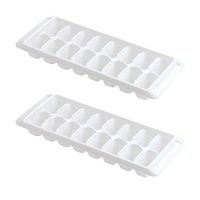 Kitch Ice Tray Easy Release White Ice Cube Trays, 16 Cube (Pack of 2)