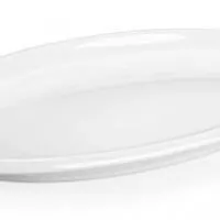 DOWAN 14-inch Porcelain Oval Platters/Serving Plates - 2Packs, White, Stackable