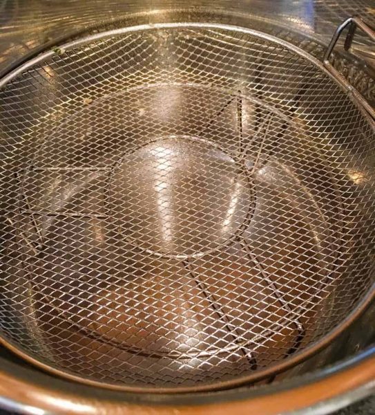 CrispLid Air Fryer frying basket