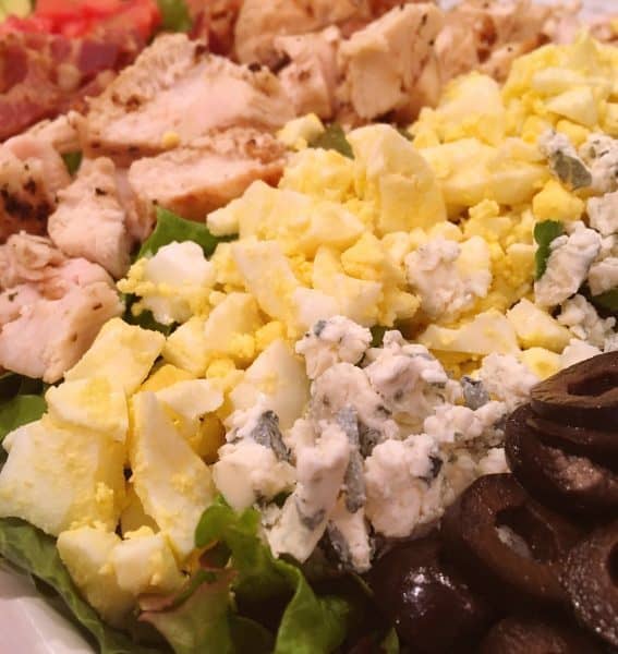 Close up for Classic Cobb Salad for a Family