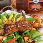 Grilled Salmon and Peach Salad
