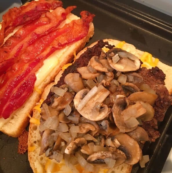 Mushroom and Onions added to Patty Melt.