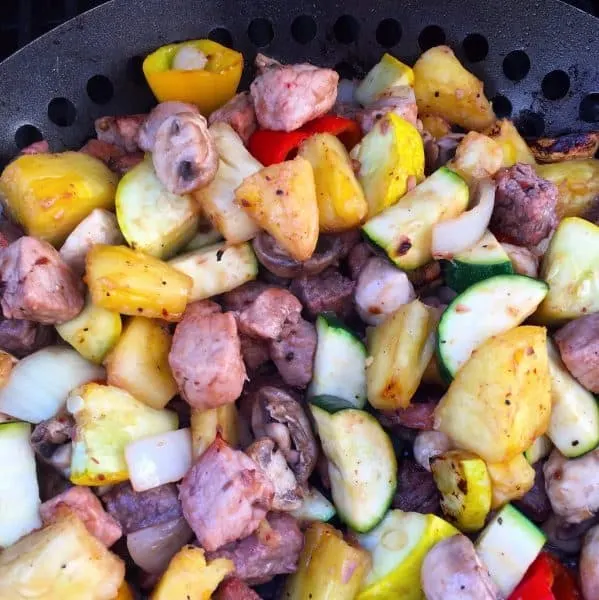 Grilled Vegetables and Meats for Unkabobs