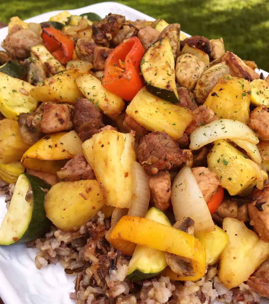 Wild Rice with grilled vegetables