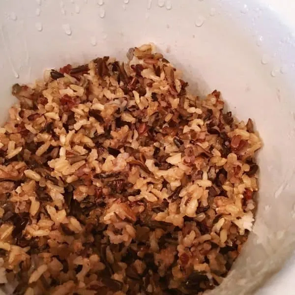 Slow Cooked Wild Rice in slow cooker