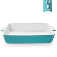 bagning retter, Krokori rektangulære Bageforme sæt keramiske bradepande Lasagne pander til madlavning, køkken, kage middag, Banket og daglig brug, 13 * 9 Inches