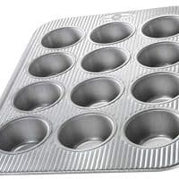 USA Pan (1200MF) Bakeware Cupcake and Muffin Pan, 12 Well, Nonstick & Quick Release Coating, Made in the USA from Aluminized Steel