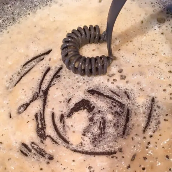 blending flour and butter together
