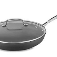 Cuisinart 622-30G Chef's Classic Nonstick Hard-Anodized 12-Inch Skillet with Glass Cover, Black