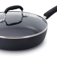 T-fal E93897 Professional Total Nonstick Thermo-Spot Heat Indicator Fry Pan with Glass Lid Cookware, 10-Inch, Black