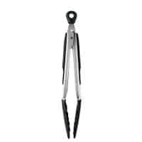 OXO 1101880 Good Grips 9-Inch Tongs with Silicone Heads, Black