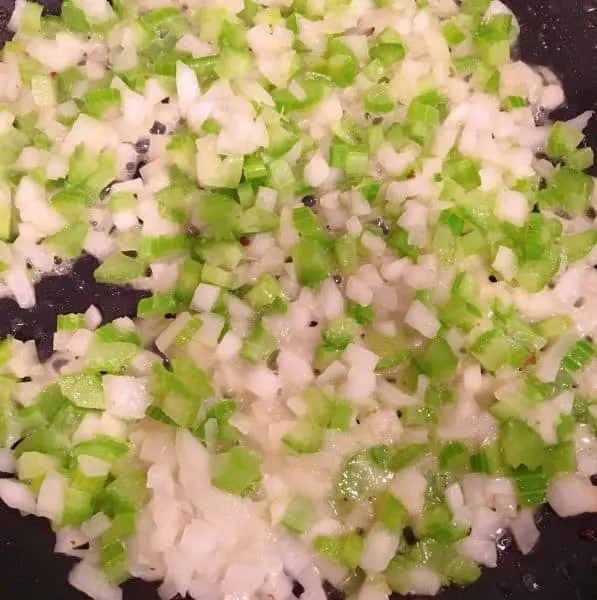 sauteed onions and celery in butter