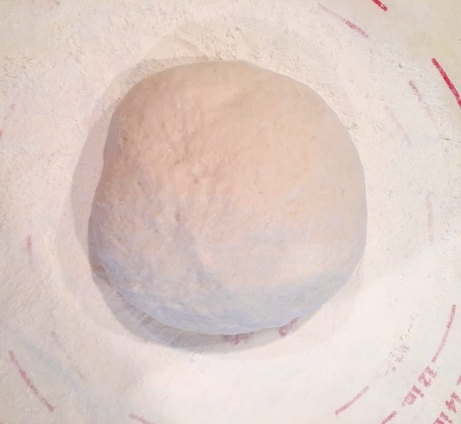 Dough kneaded and ready to rise.