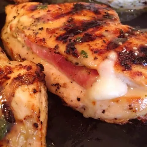 Grilled Chicken Cordon Bleu