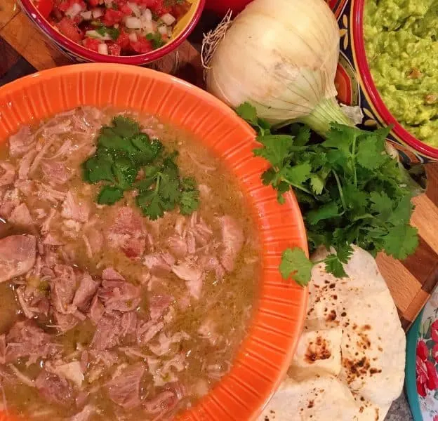 Instant Pot Pork Chili Verde burrito bar