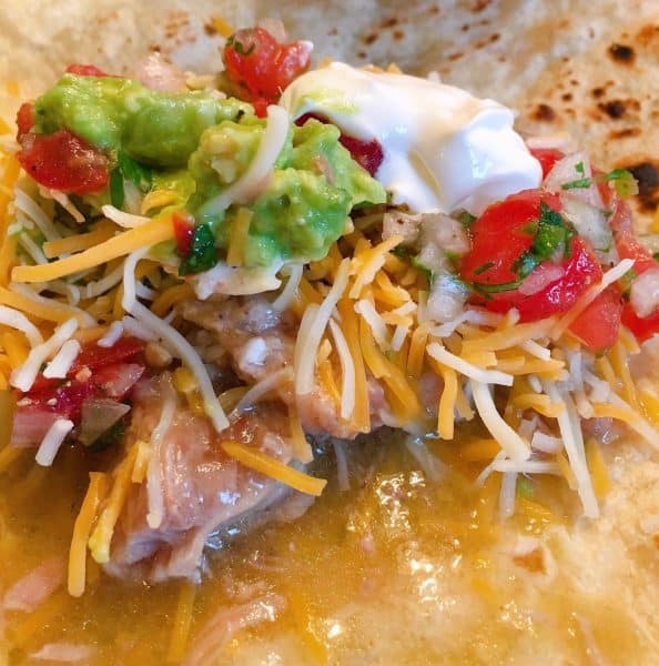 Chili Verde Pork Burrito