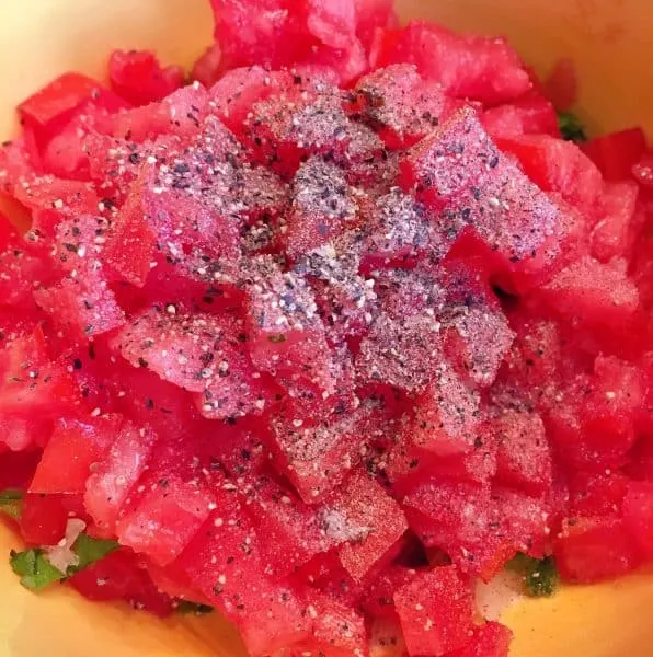 Pico De Gallo ingredients in a bowl