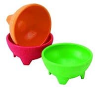 IMUSA USA MEXI-2001 Plastic Salsa Dishes 3-Piece, Red, Orange, Green