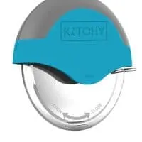 Kitchy Pizza Cutter Wheel with Protective Blade Guard, Super Sharp and Easy To Clean Slicer, Stainless Steel (Blue)