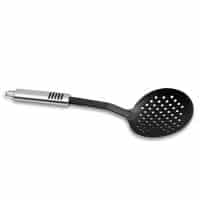 Slotted Strainer and Skimmer Spoon by Topenca is Made of Heat-Resistant Rustproof Nylon and Stainless Steel and Safe for Non-Stick Cookware in Your Home Kitchen