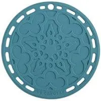 Le Creuset Silicone 8" Round French Trivet, Caribbean