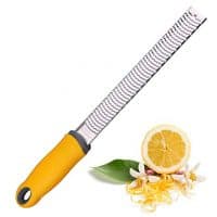 Best Cheese Grater & Zester - Stainless Steel Lemon Zester Tool - Best Zester for Kitchen - Cheese Grater Handheld - Chocolate, Coconut, Nutmeg, Ginger, Lemon Zester - Citrus Zester - by Zulay Kitchen