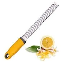 Best Cheese Grater & Zester - Stainless Steel Lemon Zester Tool - Best Zester for Kitchen - Cheese Grater Handheld - Chocolate, Coconut, Nutmeg, Ginger, Lemon Zester - Citrus Zester - by Zulay Kitchen