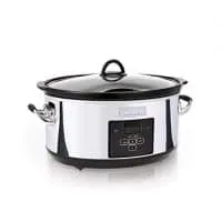 Crock-pot 7 Quart Programmable Slow Cooker with Digital Countdown Timer|Polished Platinum