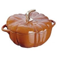 Staub 11124806 Cast Iron Pumpkin Cocotte, 3.5-quart, Burnt Orange